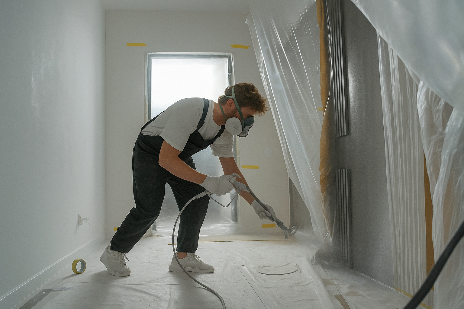Professioneller Handwerker bei der Arbeit